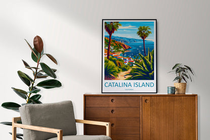 Catalina Island Travel Print Wall Art Catalina Island Wall Hanging Home Décor Catalina Island Gift Art Lovers California Art Lover Gift