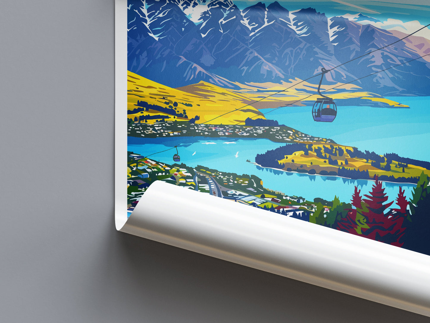 Queenstown Travel Print Wall Art Queenstown Wall Hanging Home Décor Queenstown Gift Art Lovers New Zealand Art Lover Gift Print Queenstown