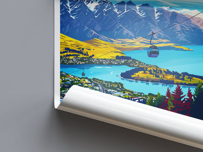 Queenstown Travel Print Wall Art Queenstown Wall Hanging Home Décor Queenstown Gift Art Lovers New Zealand Art Lover Gift Print Queenstown