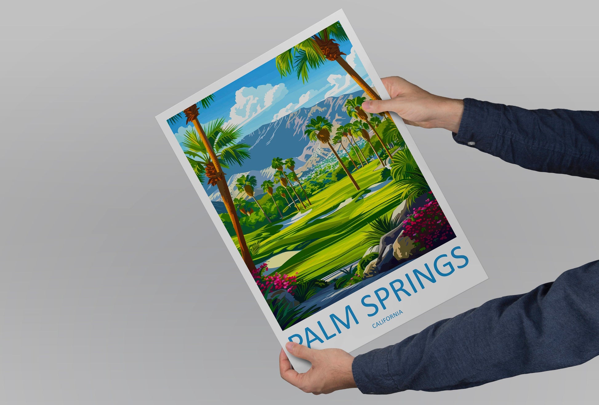 Palm Springs Travel Print Wall Art Palm Springs Wall Hanging Home Décor Palm Springs Gift Art Lovers California Art Lover Gift Palm Springs