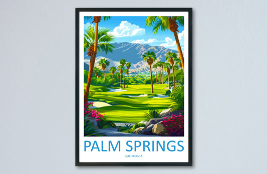 Palm Springs Travel Print Wall Art Palm Springs Wall Hanging Home Décor Palm Springs Gift Art Lovers California Art Lover Gift Palm Springs
