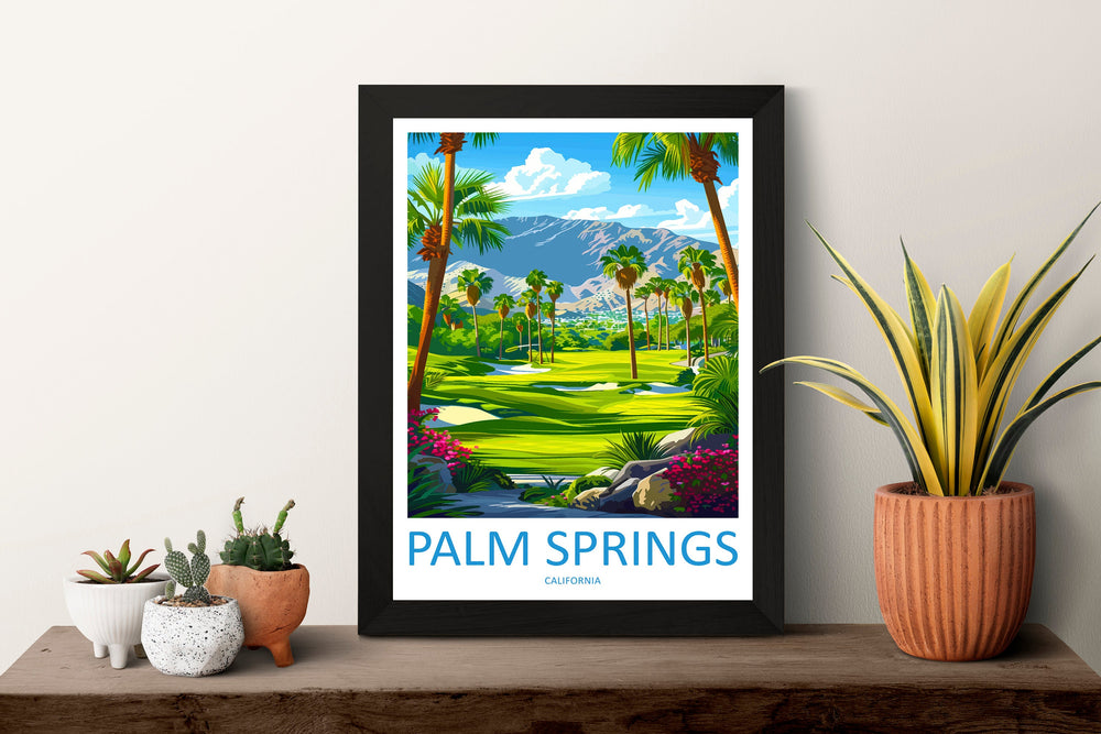 Palm Springs Travel Print Wall Art Palm Springs Wall Hanging Home Décor Palm Springs Gift Art Lovers California Art Lover Gift Palm Springs