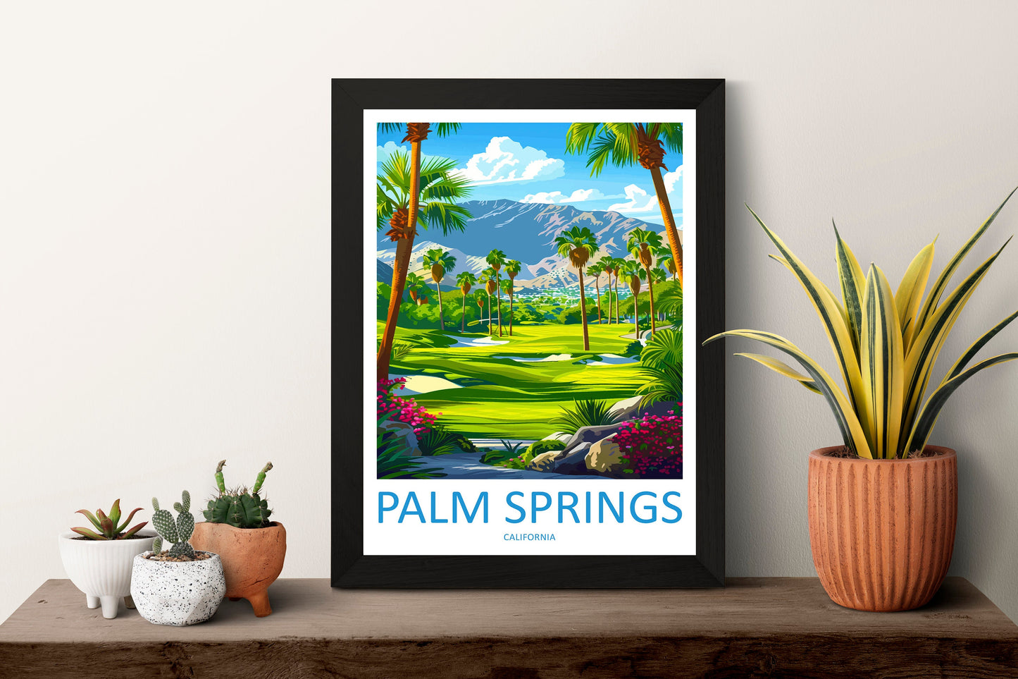 Palm Springs Travel Print Wall Art Palm Springs Wall Hanging Home Décor Palm Springs Gift Art Lovers California Art Lover Gift Palm Springs