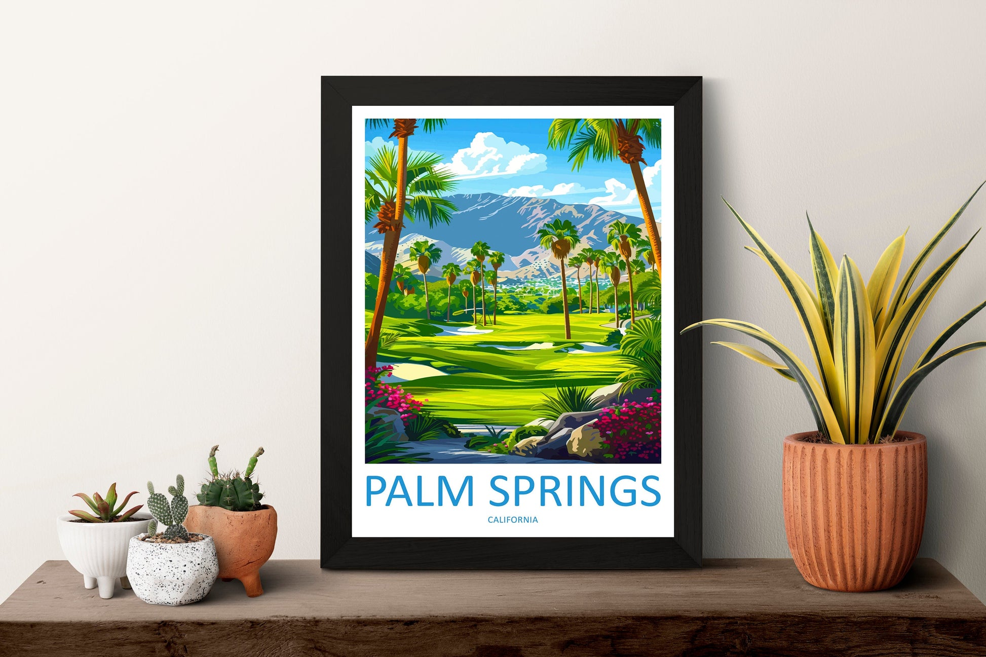Palm Springs Travel Print Wall Art Palm Springs Wall Hanging Home Décor Palm Springs Gift Art Lovers California Art Lover Gift Palm Springs