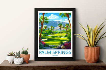 Palm Springs Travel Print Wall Art Palm Springs Wall Hanging Home Décor Palm Springs Gift Art Lovers California Art Lover Gift Palm Springs