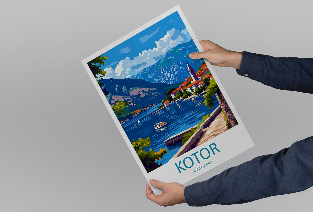 Kotor Print Kotor Home Décor Landscape Art Print Kotor Wall Art for Montenegro Enthusiast Gift Wall Hanging Kotor Montenegro Wall Print Art