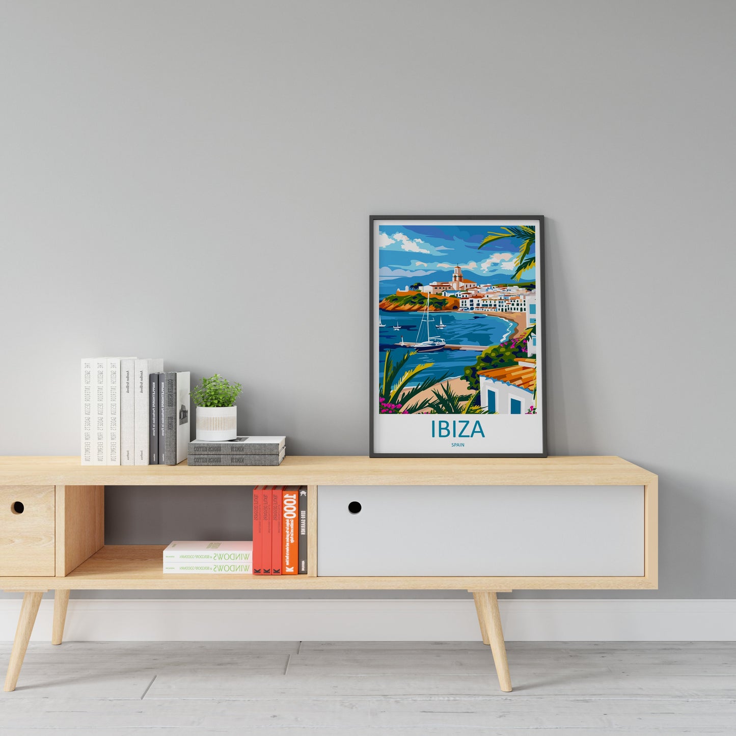 Ibiza Travel Print Wall Art Ibiza Wall Hanging Home Décor Ibiza Gift Art Lovers Spain Art Lover Gift Ibiza Wall Décor Ibiza Spain Print
