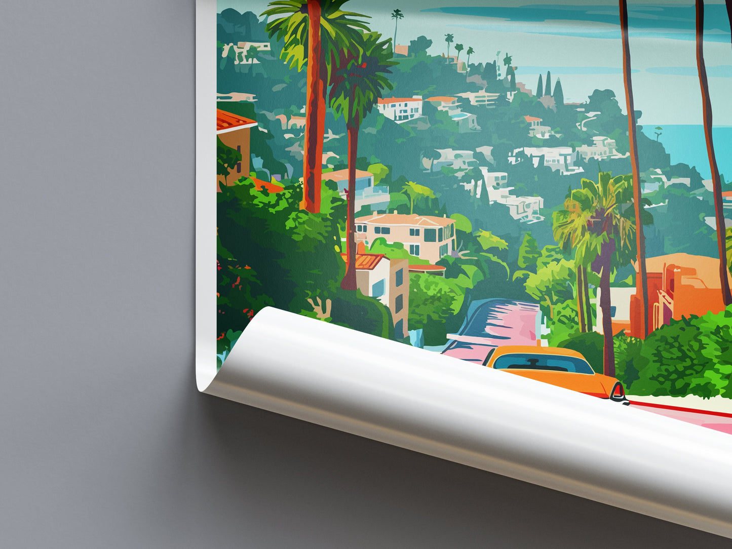 Beverly Hills Travel Print Wall Art Beverly Hills Wall Hanging Home Décor Beverly Hills Gift Art Lovers California Lover Gift Beverly Hills