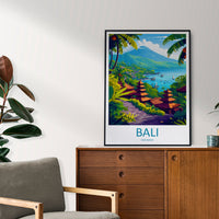 Bali Travel Print Wall Art Bali Wall Hanging Home Décor Bali Gift Art Lovers Indonesia Art Lover Gift Bali Travel Art Poster