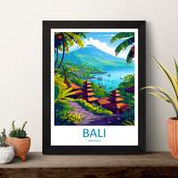 Bali Travel Print Wall Art Bali Wall Hanging Home Décor Bali Gift Art Lovers Indonesia Art Lover Gift Bali Travel Art Poster