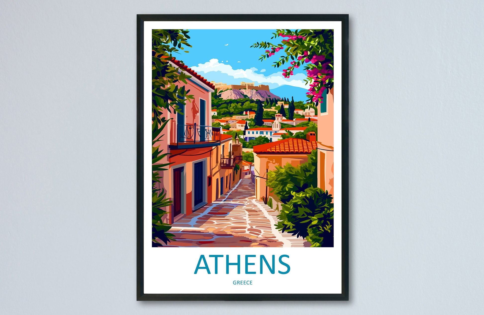 Athens Travel Print Wall Art Athens Greece Wall Hanging Home Decoration Athens Gift Art Lovers Wall Art Print Athens Greece Wall Poster Art