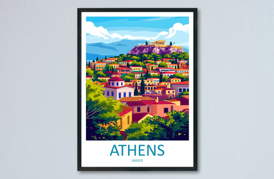 Athens Travel Print Wall Art Athens Greece Wall Hanging Home Decoration Athens Gift Art Lovers Wall Art Print Athens Greece Wall Poster Art
