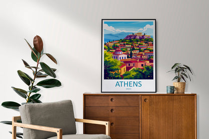 Athens Travel Print Wall Art Athens Greece Wall Hanging Home Decoration Athens Gift Art Lovers Wall Art Print Athens Greece Wall Poster Art