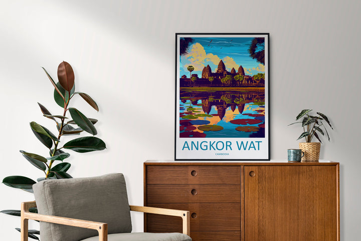 Angkor Wat Travel Print Wall Art Angkor Wat Wall Hanging Home Décor Angkor Wat Gift Art Lovers Cambodia Art Lover Gift