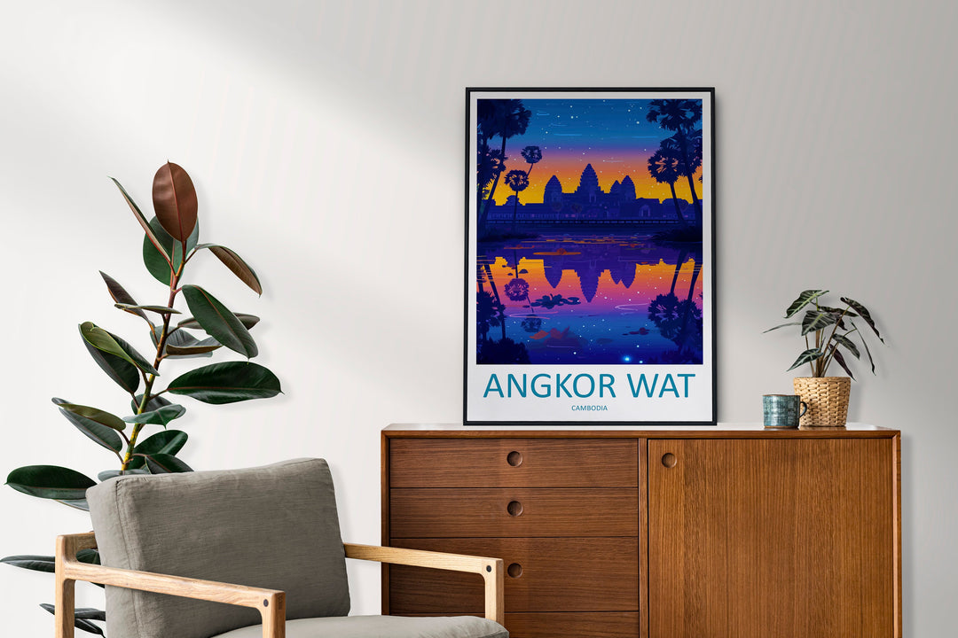 Angkor Wat Travel Print Wall Art Angkor Wat Wall Hanging Home Décor Angkor Wat Gift Art Lovers Cambodia Art Lover Gift