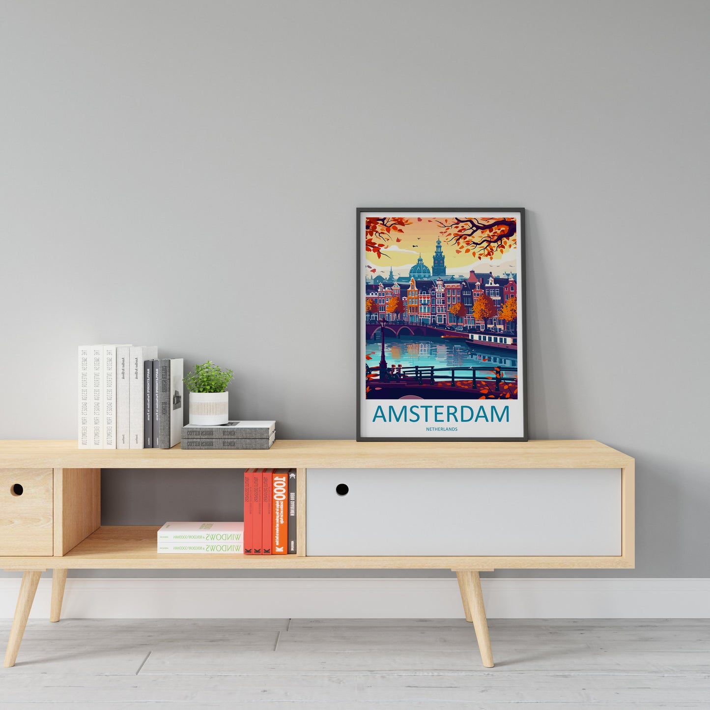 Amsterdam Travel Print Wall Art Amsterdam Wall Hanging Home Décor Amsterdam Gift Art Lovers Netherlands Art Lover Gift Amsterdam Decor