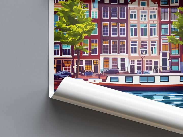 Amsterdam Travel Print Wall Art Amsterdam Wall Hanging Home Décor Amsterdam Gift Art Lovers Netherlands Art Lover Gift Amsterdam Decor