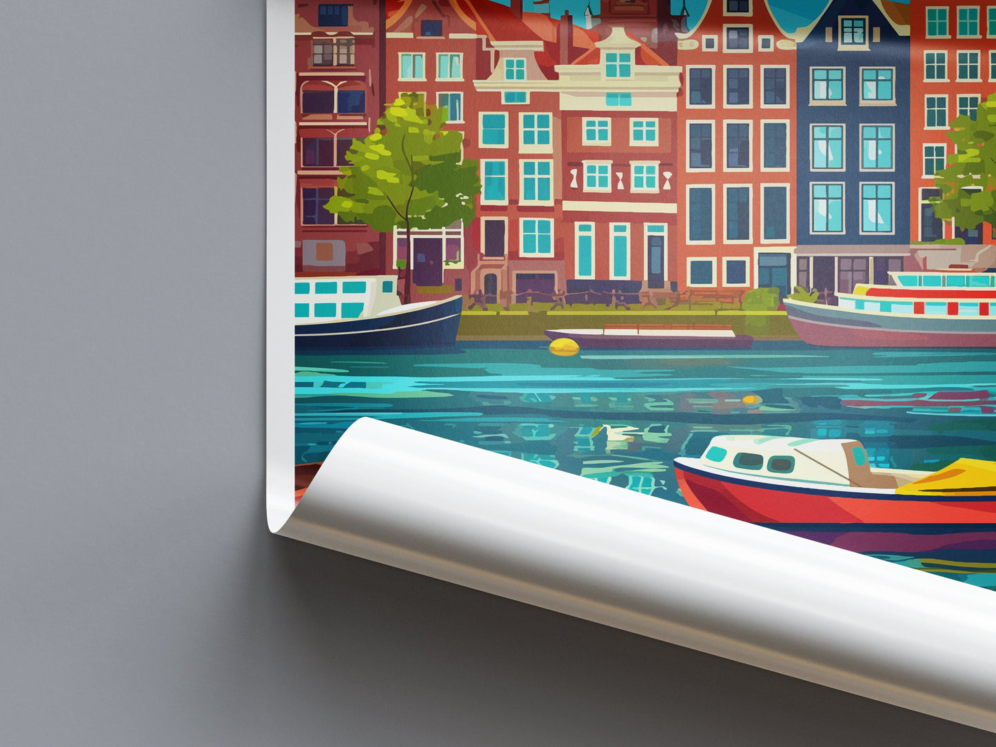 Amsterdam Travel Print Wall Art Amsterdam Wall Hanging Home Décor Amsterdam Gift Art Lovers Netherlands Art Lover Gift Amsterdam Decor