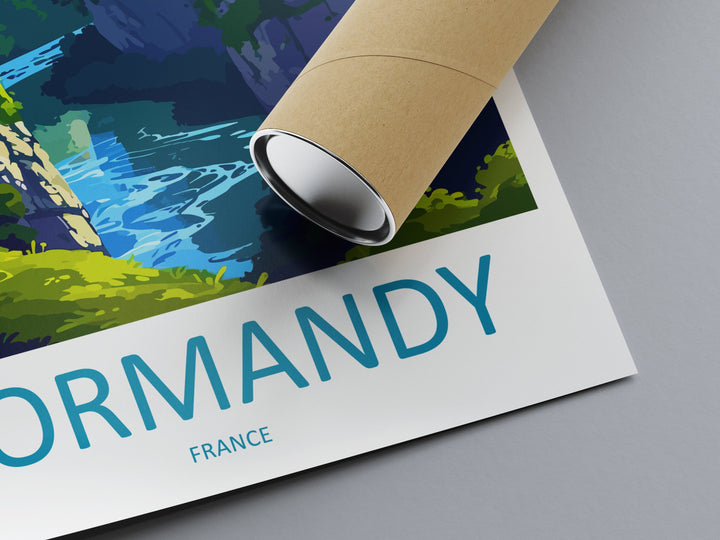 Normandy Travel Print Wall Art Normandy Wall Hanging Home Décor Normandy Gift Art Lovers France Art Lover Gift Normandy Print France Artwork