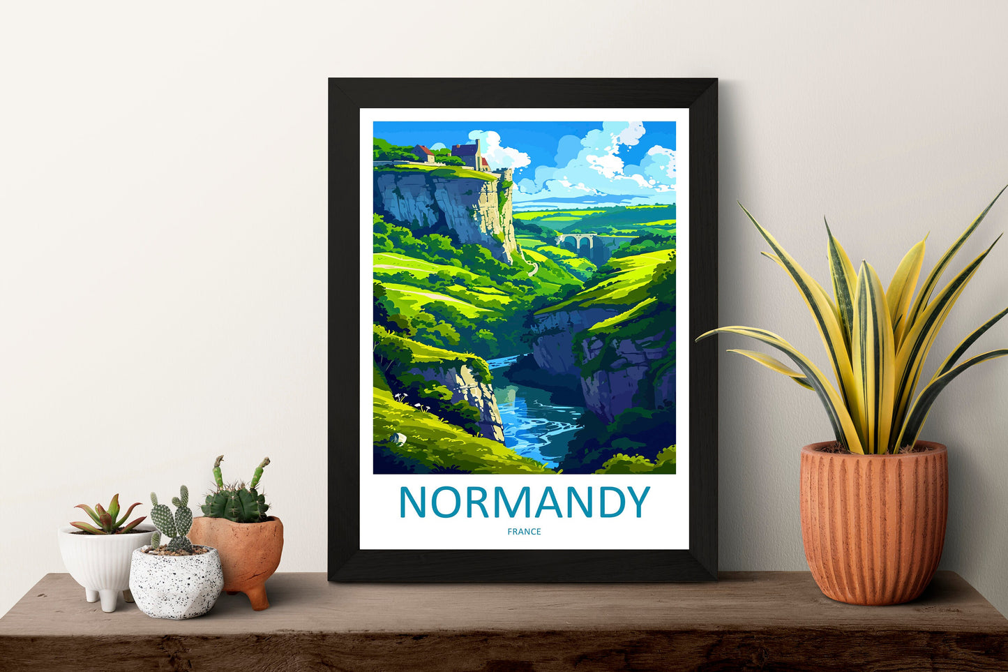 Normandy Travel Print Wall Art Normandy Wall Hanging Home Décor Normandy Gift Art Lovers France Art Lover Gift Normandy Print France Artwork