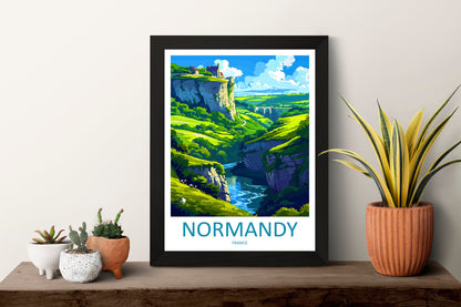 Normandy Travel Print Wall Art Normandy Wall Hanging Home Décor Normandy Gift Art Lovers France Art Lover Gift Normandy Print France Artwork