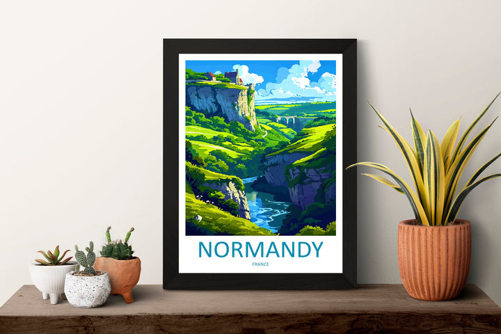 Normandy Travel Print Wall Art Normandy Wall Hanging Home Décor Normandy Gift Art Lovers France Art Lover Gift Normandy Print France Artwork