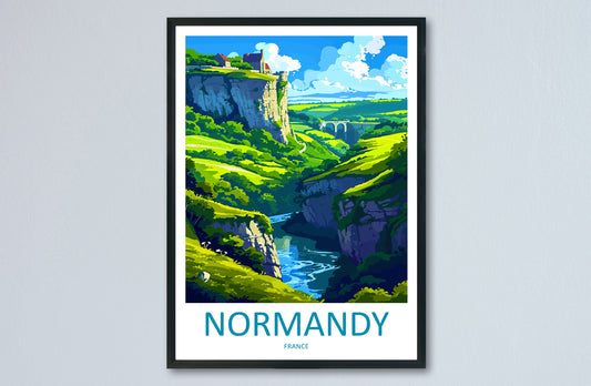 Normandy Travel Print Wall Art Normandy Wall Hanging Home Décor Normandy Gift Art Lovers France Art Lover Gift Normandy Print France Artwork