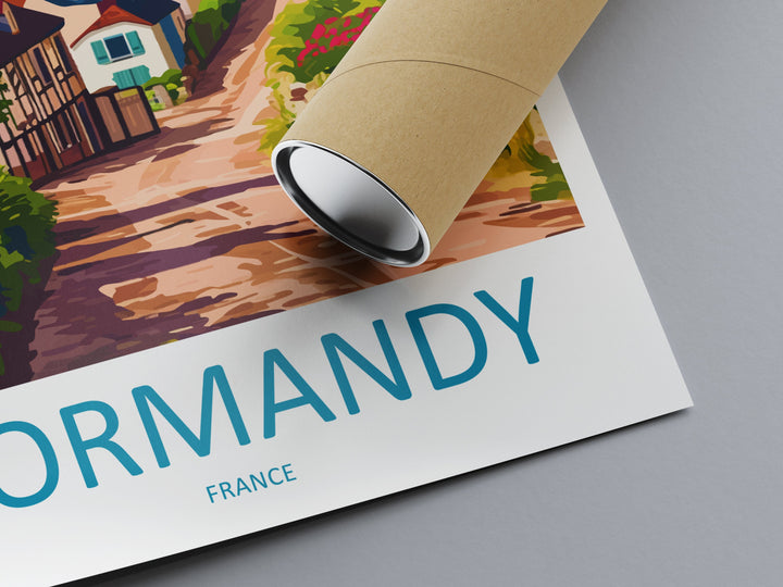 Normandy Travel Print Wall Art Normandy Wall Hanging Home Décor Normandy Gift Art Lovers France Art Lover Gift Normandy Print France Artwork