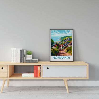 Normandy Travel Print Wall Art Normandy Wall Hanging Home Décor Normandy Gift Art Lovers France Art Lover Gift Normandy Print France Artwork