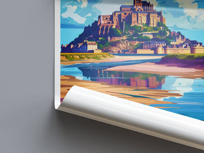 Mont Saint Michel Travel Print Wall Art Mont Saint Michel Wall Hanging Home Décor Mont Saint Michel Gift Art Lovers France Art Lover Gift