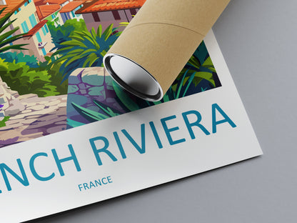 French Riviera Print French Riviera Home Decor Cityscape Art Print Wall Art Travel Enthusiast Gift Wall Hanging Saint-Tropez France