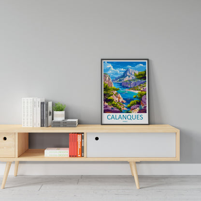 Calanques Travel Print Wall Art Calanques France Wall Hanging Home Decoration Calanques Gift Art Lovers Wall Art Print Calanques Wall Ar