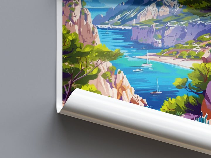 Calanques Travel Print Wall Art Calanques France Wall Hanging Home Decoration Calanques Gift Art Lovers Wall Art Print Calanques Wall Ar