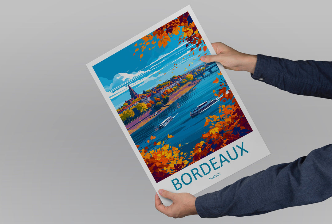 Bordeaux Travel Print Wall Art Bordeaux France Wall Hanging Home Decoration Bordeaux Gift Art Lovers Wall Art Print Bordeaux Wall Art