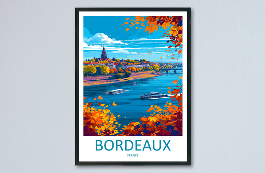 Bordeaux Travel Print Wall Art Bordeaux France Wall Hanging Home Decoration Bordeaux Gift Art Lovers Wall Art Print Bordeaux Wall Art