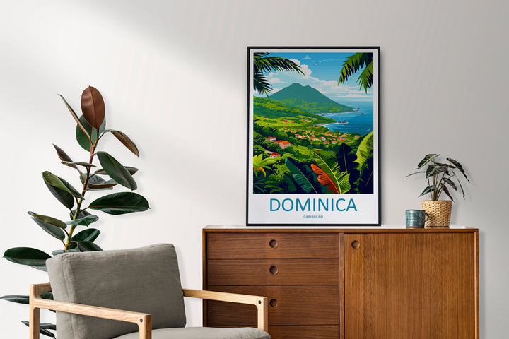 Dominica Travel Print Wall Art Dominica Wall Hanging Home Décor Dominica Gift Art Lovers Wall Art Caribbean Travel Print Poster Gift