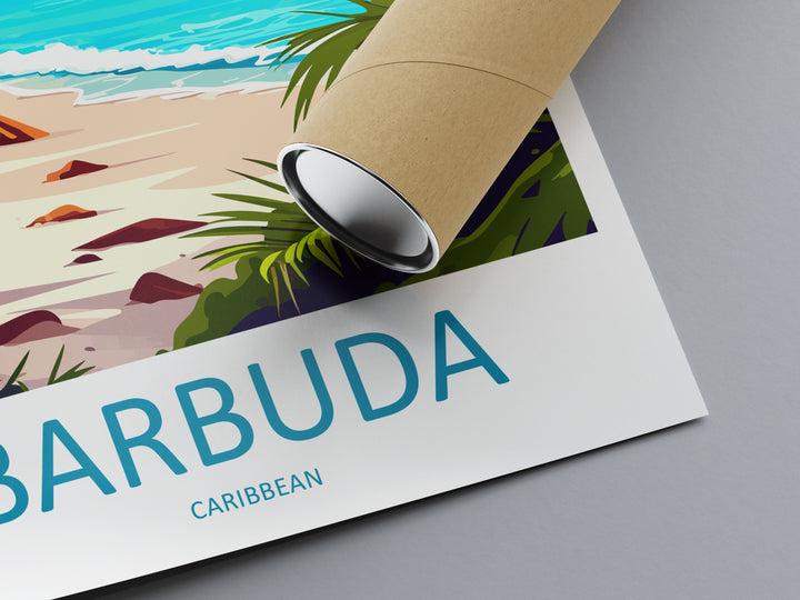 Barbuda Travel Print Wall Art Barbuda Wall Hanging Home Décor Barbuda Gift Art Lovers Wall Art Caribbean Travel Print Barbuda Decor