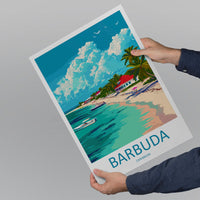 Barbuda Travel Print Wall Art Barbuda Wall Hanging Home Décor Barbuda Gift Art Lovers Wall Art Caribbean Travel Print Barbuda Decor