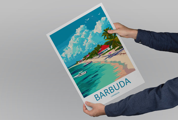 Barbuda Travel Print Wall Art Barbuda Wall Hanging Home Décor Barbuda Gift Art Lovers Wall Art Caribbean Travel Print Barbuda Decor