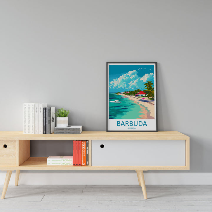 Barbuda Travel Print Wall Art Barbuda Wall Hanging Home Décor Barbuda Gift Art Lovers Wall Art Caribbean Travel Print Barbuda Decor