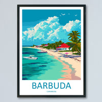 Barbuda Travel Print Wall Art Barbuda Wall Hanging Home Décor Barbuda Gift Art Lovers Wall Art Caribbean Travel Print Barbuda Decor