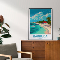 Barbuda Travel Print Wall Art Barbuda Wall Hanging Home Décor Barbuda Gift Art Lovers Wall Art Caribbean Travel Print Barbuda Decor