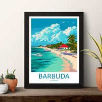 Barbuda Travel Print Wall Art Barbuda Wall Hanging Home Décor Barbuda Gift Art Lovers Wall Art Caribbean Travel Print Barbuda Decor
