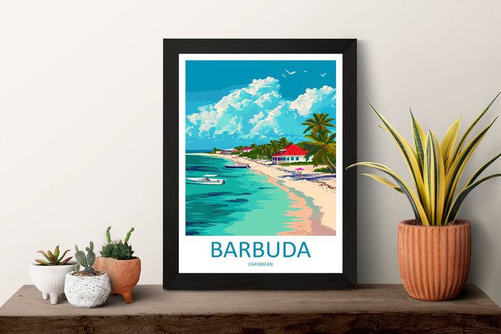 Barbuda Travel Print Wall Art Barbuda Wall Hanging Home Décor Barbuda Gift Art Lovers Wall Art Caribbean Travel Print Barbuda Decor