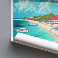 Barbuda Travel Print Wall Art Barbuda Wall Hanging Home Décor Barbuda Gift Art Lovers Wall Art Caribbean Travel Print Barbuda Decor