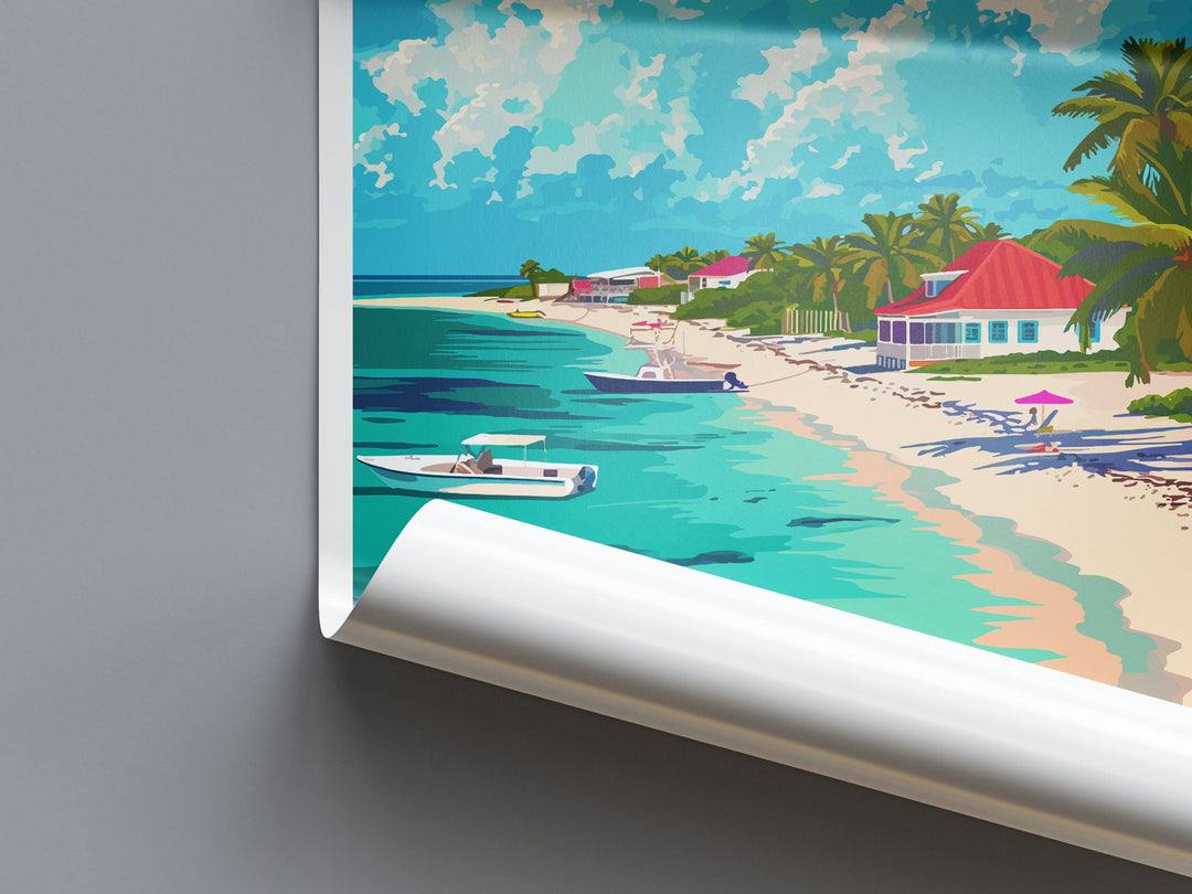 Barbuda Travel Print Wall Art Barbuda Wall Hanging Home Décor Barbuda Gift Art Lovers Wall Art Caribbean Travel Print Barbuda Decor