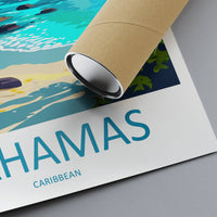 Bahamas Travel Print Wall Art Bahamas Wall Hanging Home Décor Bahamas Gift Art Lovers Wall Art Caribbean Travel Print Bahamas Decor