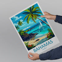 Bahamas Travel Print Wall Art Bahamas Wall Hanging Home Décor Bahamas Gift Art Lovers Wall Art Caribbean Travel Print Bahamas Decor