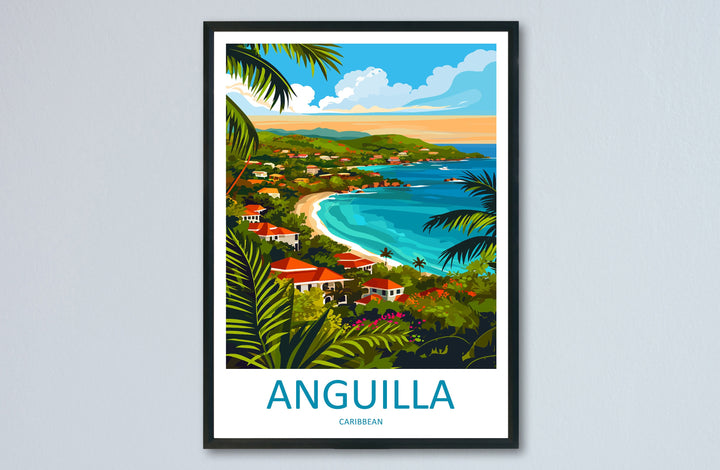 Anguilla Travel Print Wall Art Anguilla Wall Hanging Home Décor Anguilla Gift Art Lovers Wall Art Caribbean Travel Print Anguilla Decor