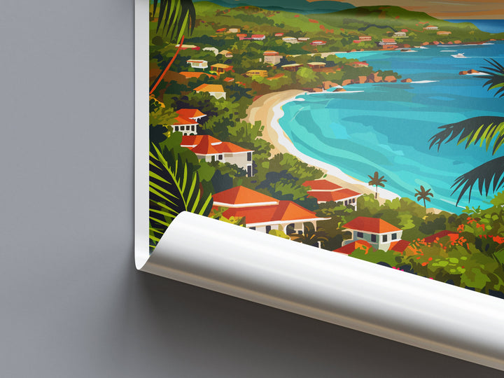 Anguilla Travel Print Wall Art Anguilla Wall Hanging Home Décor Anguilla Gift Art Lovers Wall Art Caribbean Travel Print Anguilla Decor
